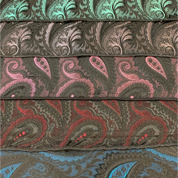 Set of 5 Vintage Pocket Squares - Picture 1 of 3